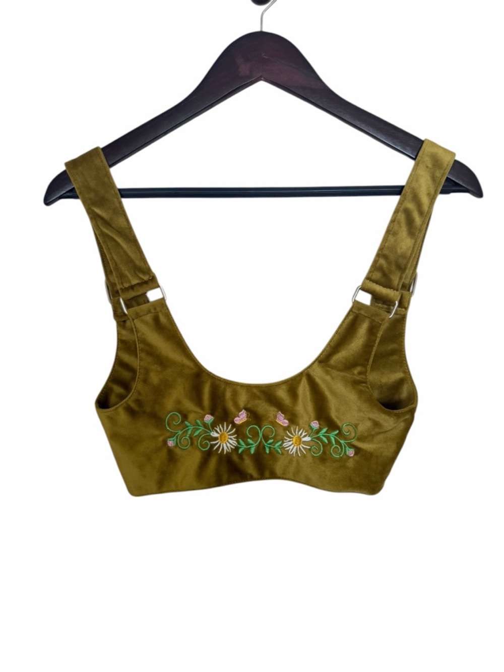 UO•Sequoia Green Velvet Embroidered Harness